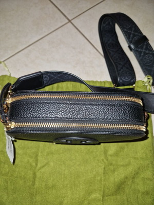 Tory Burch crossbody bag, black, authentic with case
