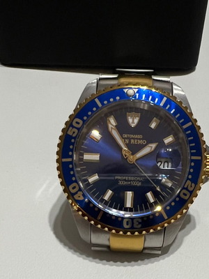 DETOMASO San Remo Diver Αυτόματο ρολόι μπλε/χρυσαφί δίχρωμο σαν καινούργιο