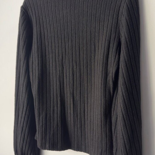 Shein black blouse with turtleneck and cut-out, like new, size M