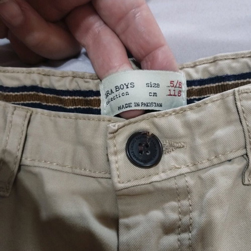 Zara fabric pants 5-6 years like new, beige, 116 cm