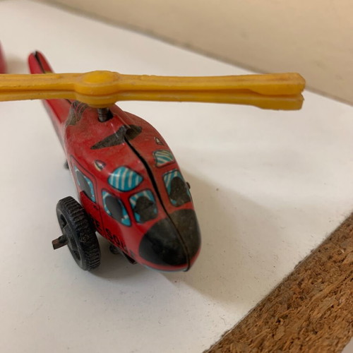 Tin Toy Helicopter Made in Japan 588U used, 1970s