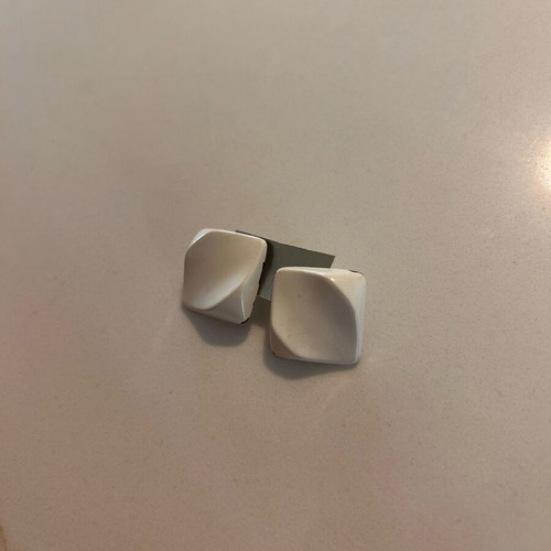 Earrings used, white