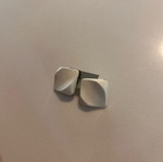 Earrings used, white