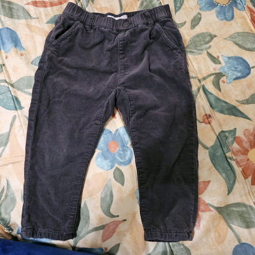 Children's corduroy pants like new, gray, 18-24 months
