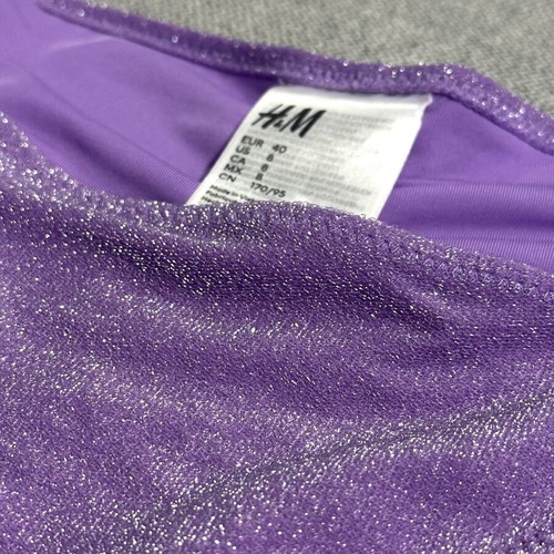 H&M Lilac Bikini Bottom with Silver Thread New