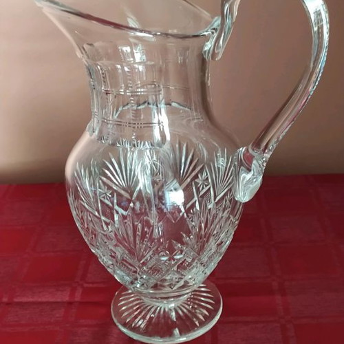 Crystal Pitcher with Engraving like new