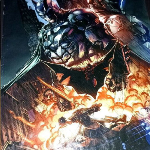 Batman Arkham Knight art book with comic used
