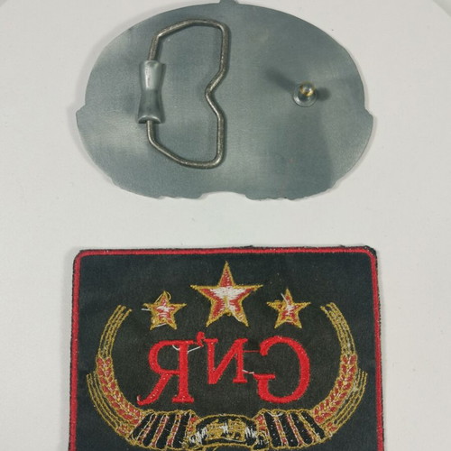 Guns N' Roses belt buckle and embroidered patch like new, Chinese Democracy set