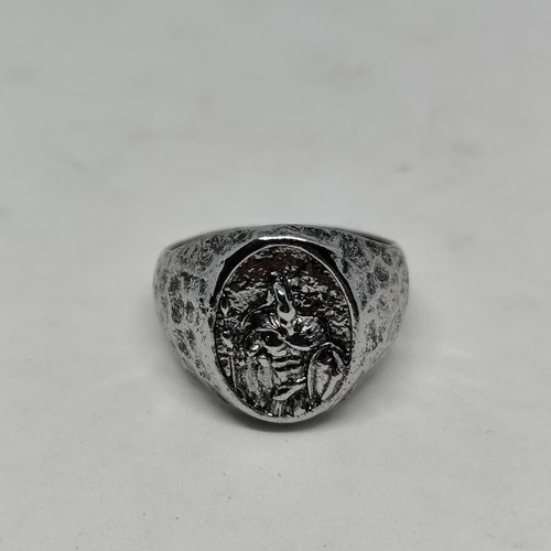 Spartan Warrior Ring like new, silver-colored metal alloy, size 12
