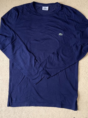 Lacoste long-sleeve shirt like new, blue, size M