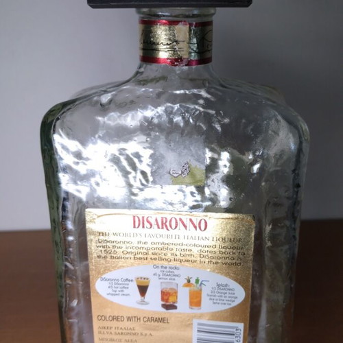 Disaronno Originale glass bottle empty, like new