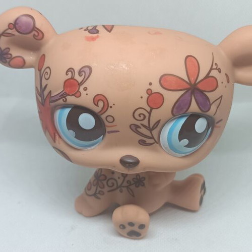 Littlest Pet Shop Jumbo Brown Bear figure used, collectible Hasbro toy