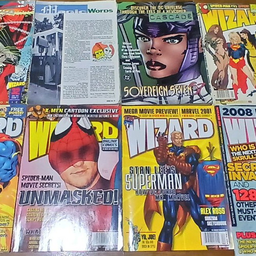 Wizard magazines used, pack of 9 issues with Jim Lee special