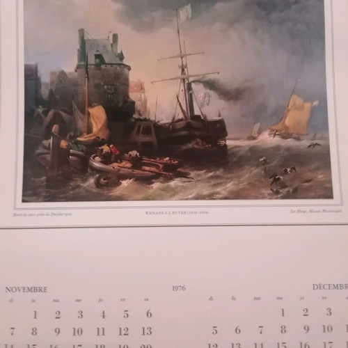 Vaka art calendar 1976 used, painters of romanticism