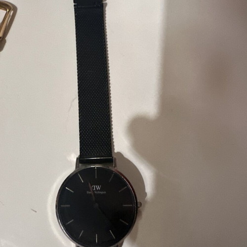 Daniel Wellington Petite Ashfield women's watch 32mm battery with black metal bracelet