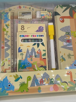 Children's Writing and Drawing Set New with Dinosaur Theme