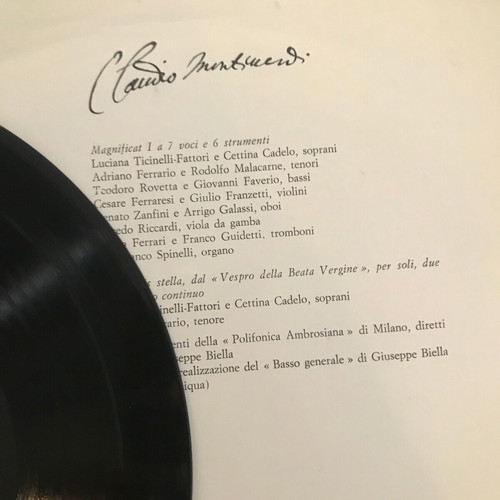 Vinyl Claudio Monteverdi I, Classic Collectible 10-Inch Baroque Renaissance Record