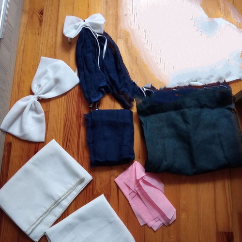 Craft fabrics used for baptism candles