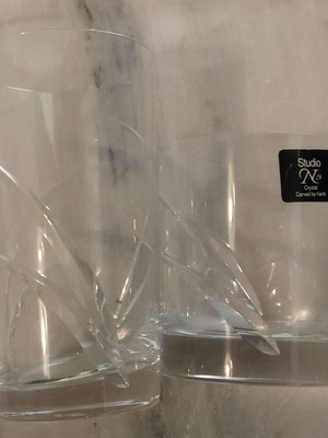 Crystal Glasses Studio N24 and Bohemia, new, assorted sets of six