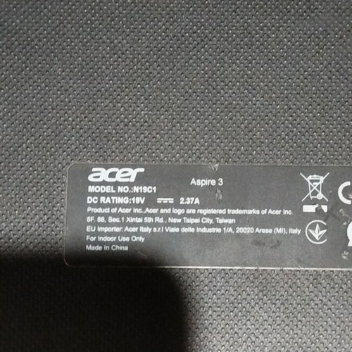 Acer Aspire 3 laptop used, Intel Core i3, 8GB RAM, 256GB SSD