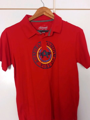 Admiral polo μπλούζα για 14 ετών σαν καινούργιο, κόκκινη πολύχρωμη