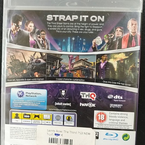 Saints Row The Third PlayStation 3 game new