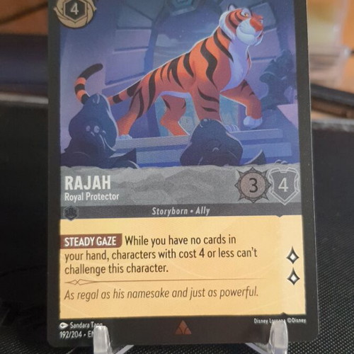 Rajah Royal Protector Cold Foil card like new, Disney Lorcana Ursula’s Return