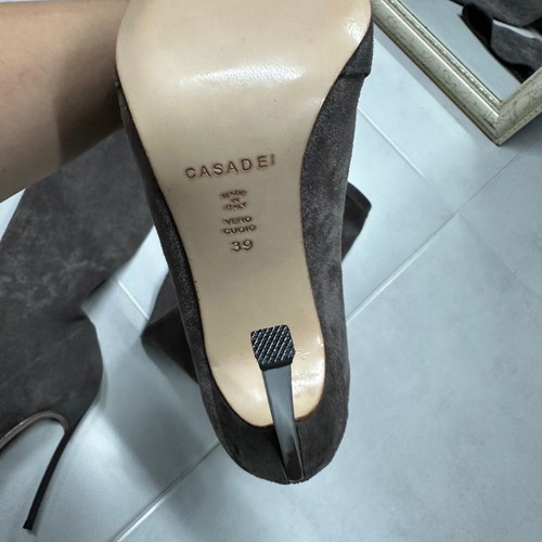Casadei suede boots new, gray, size 39