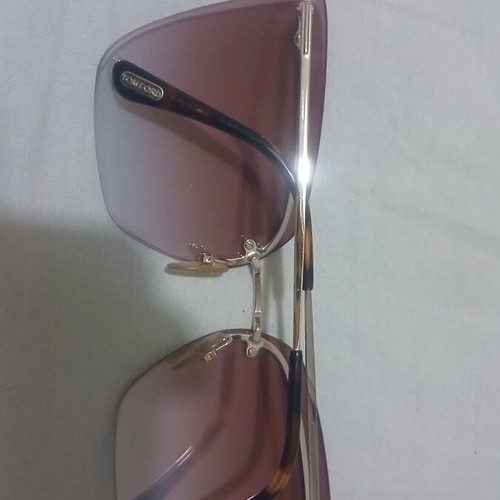 Tom Ford sunglasses like new, gold frame, pink orange lenses