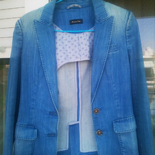 Massimo Dutti women's jacket used, blue, size S