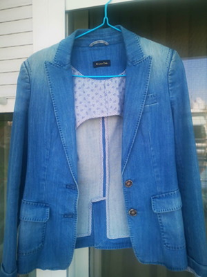 Massimo Dutti women's jacket used, blue, size S