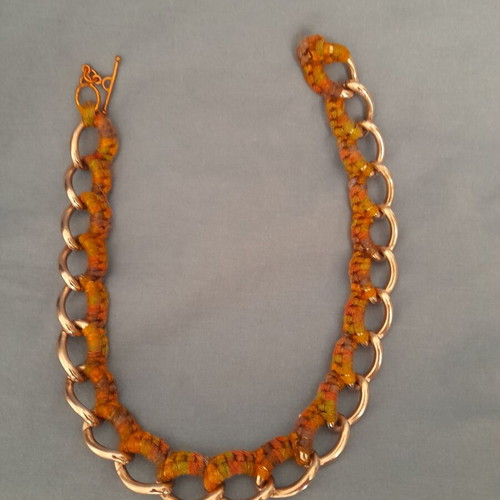 Multicolor necklaces used, set of 3 pieces