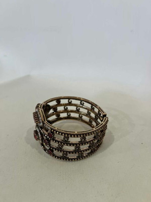Vintage antique bracelet cuff with red beads Ottoman style