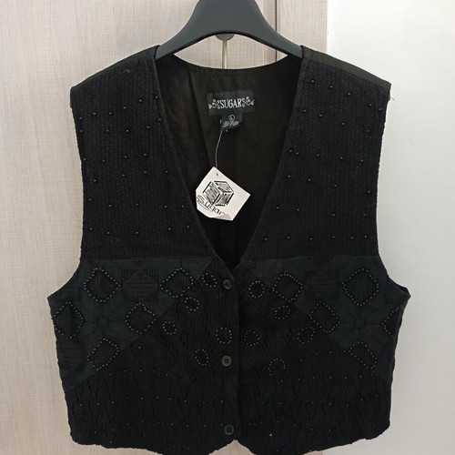 Sugar black vest new, size L