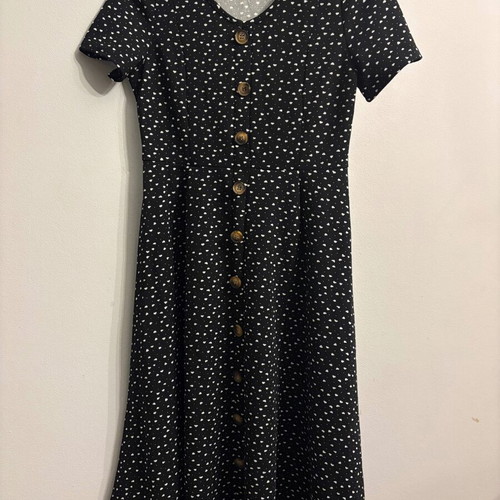 Short-Sleeve Spring Dress like New with Heart Pattern S-M