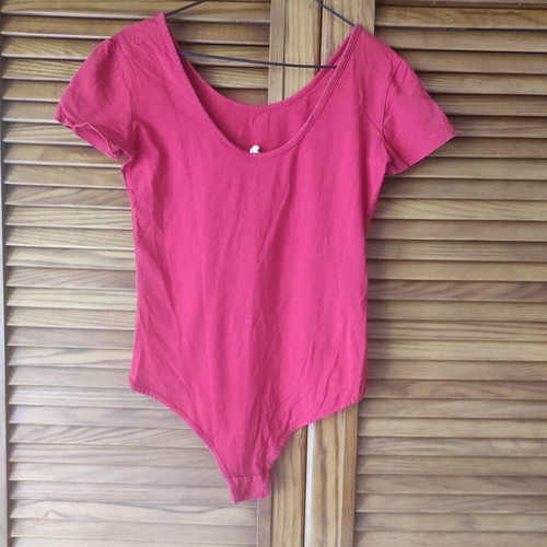 Red bodysuit 1990 with print