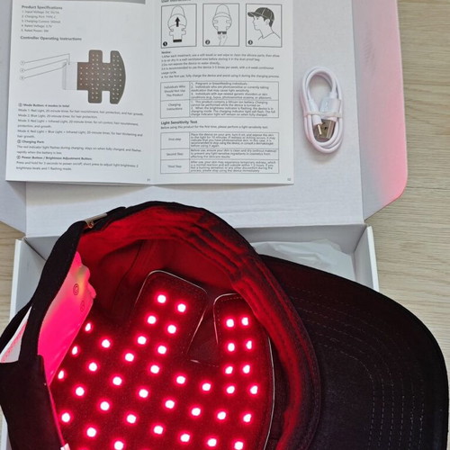 Hair Growth Cap with Red Light Rechargeable with Detachable Panel