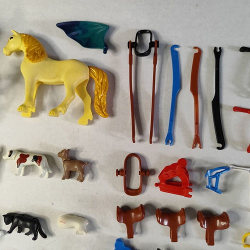 Playmobil animals, dragons and accessories used, set