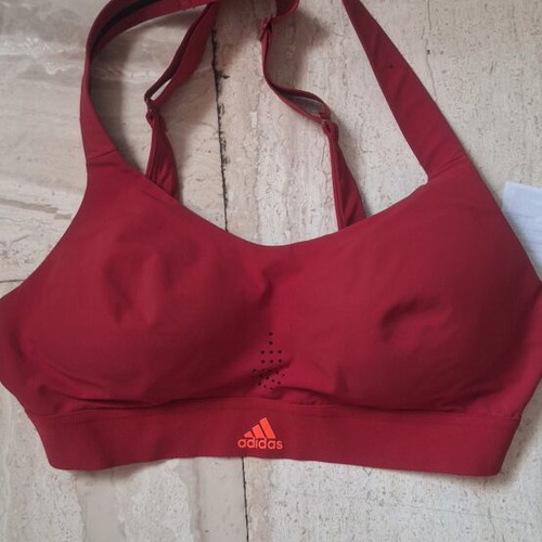 Adidas sports bra like new, red, size 75B