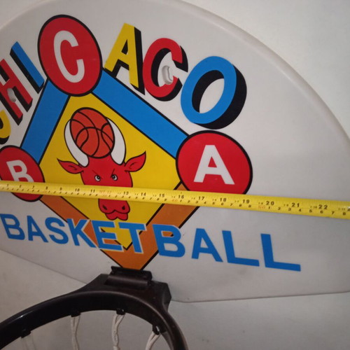 Chicago BCA Wall Basketball Hoop used with Plastic Rim and Net