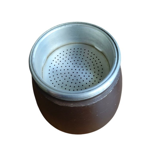Espresso pot used with decorative coffee beans