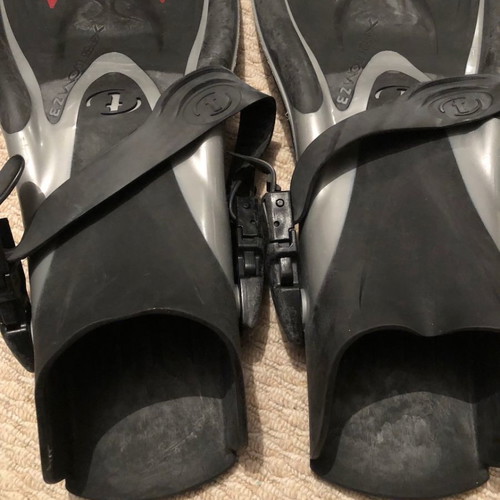 TUSA X-Pert Zoom Z3 diving fins used, size L-XL, red