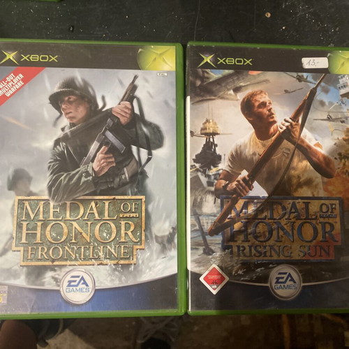 Medal of Honor Frontline and Rising Sun Xbox classic games