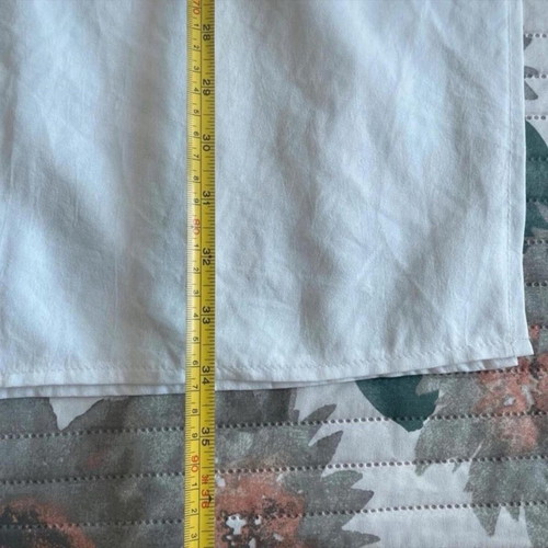 Vintage 90s Straight Long Skirt White Cotton Size M like new