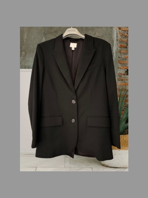 H&M Oversized Black Blazer Like New, Size XS