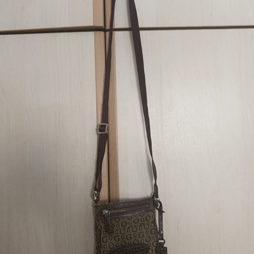 Guess crossbody bag used, brown with multiple pockets