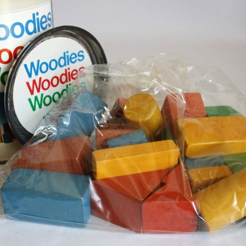 Vintage 70's Remoundo Woodies wooden toy new, made in Greece