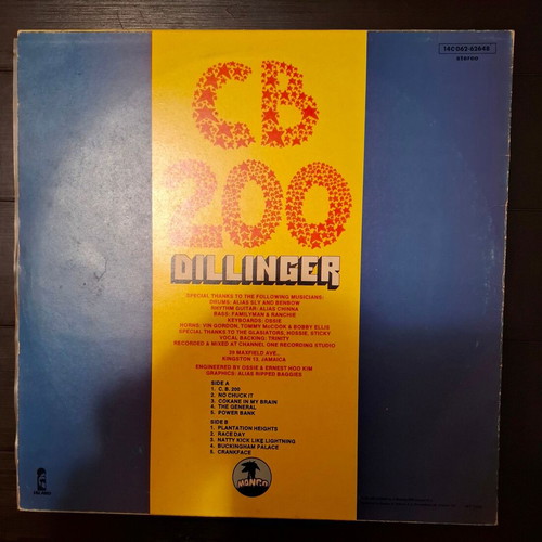 Dillinger CB 200 LP album used, reggae