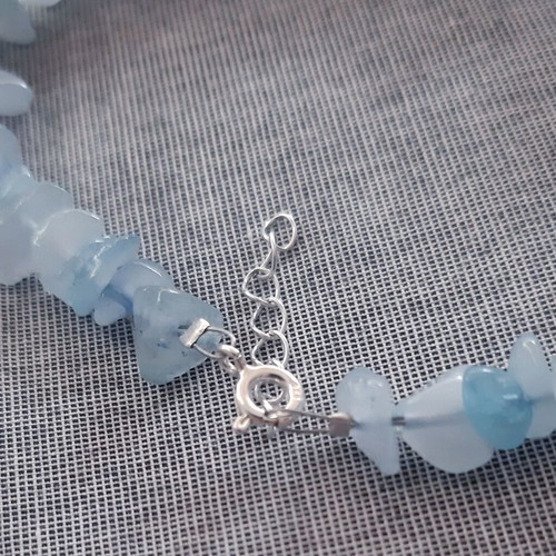 Juliet bracelet handmade with natural aquamarine stones and 925 silver, new
