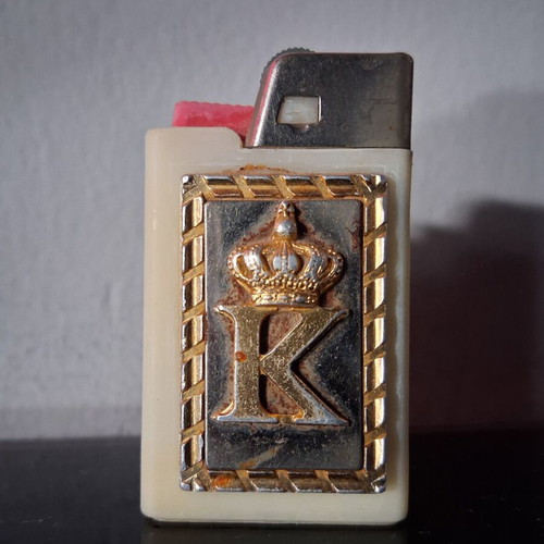 King Konstantinos Souvenir Lighter used with decorative K monogram